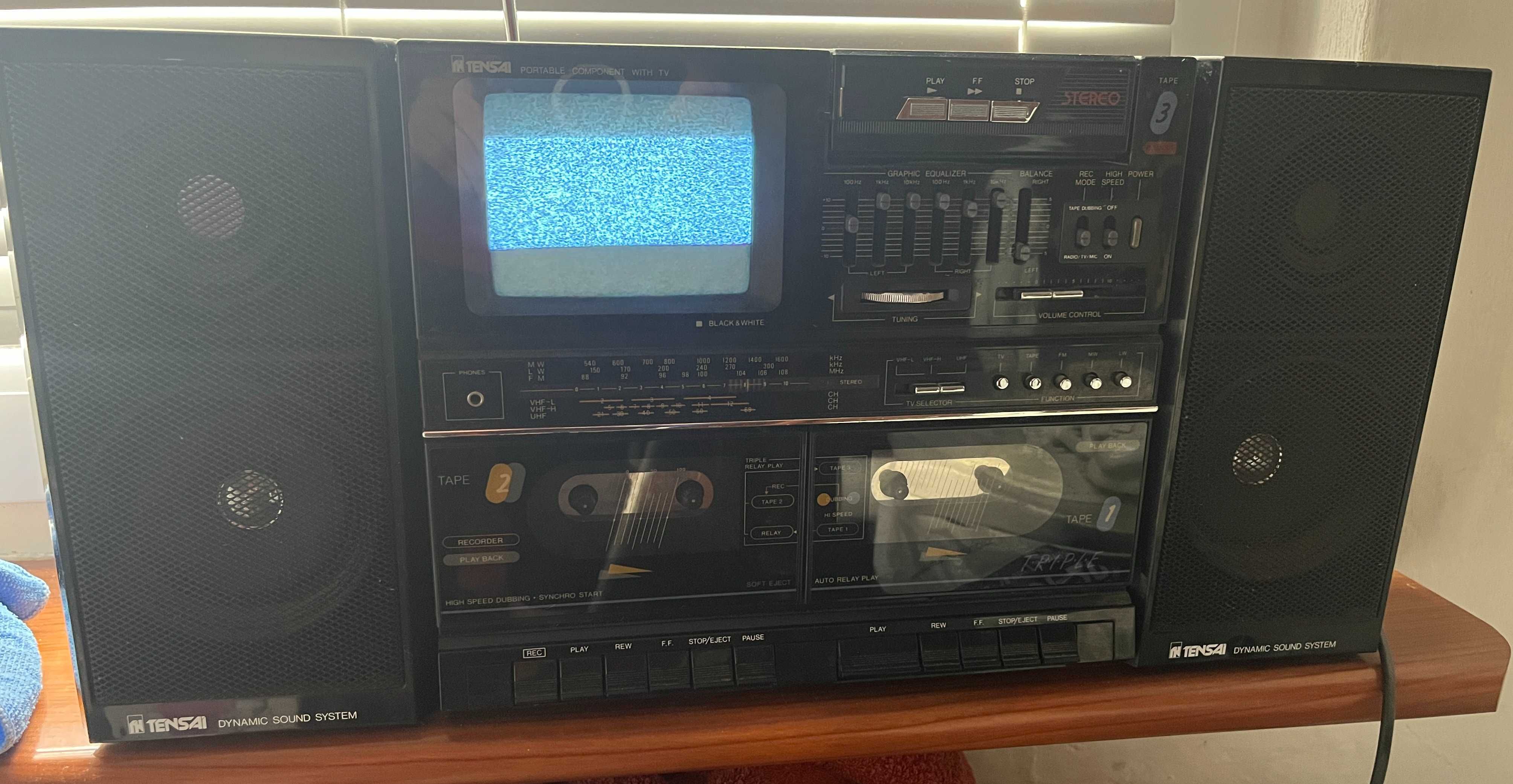 Tensai RTC-8315 + instrukcja mega rarytas mini wieża z walkman i TV