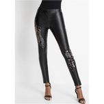 legginsy z cekinami ekoskóra 36-38