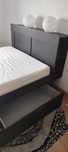 Cama BRIMNES 140x200 + cabeceira + estrado + colchão
