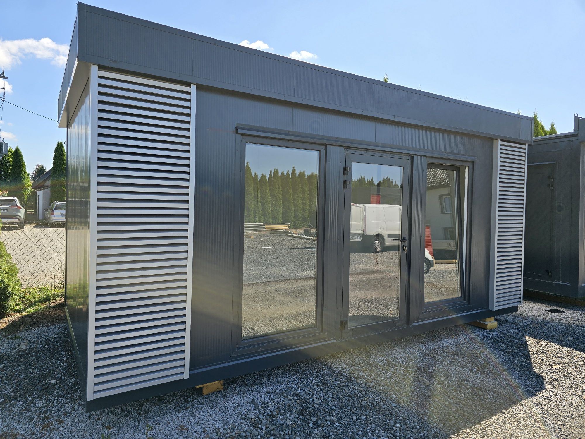 Od ręki Pawilon 6m x 3m z płyty poliuretanowej 100mm! Kontener biurowy