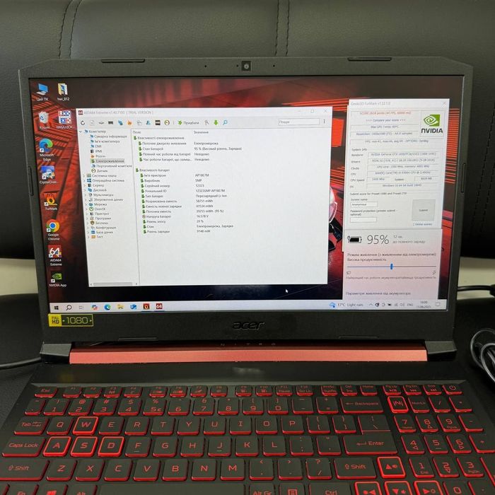 GTX1650 4gb + i5-9300H • Acer nitro 5 15,6" 60hz • 8 gb/512ssd