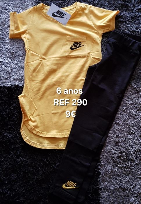 Conjunto de leggings e t-shirt tamanho 6 anos novo