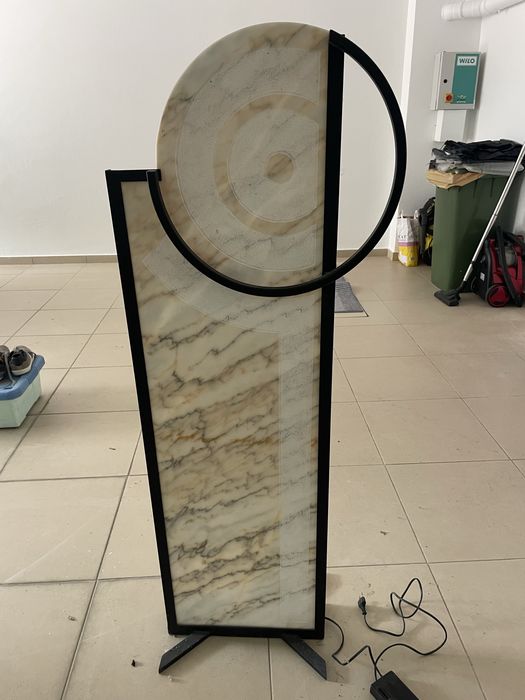 Candeiro metal e Pedra