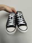 Skorzane czarne converse trampki