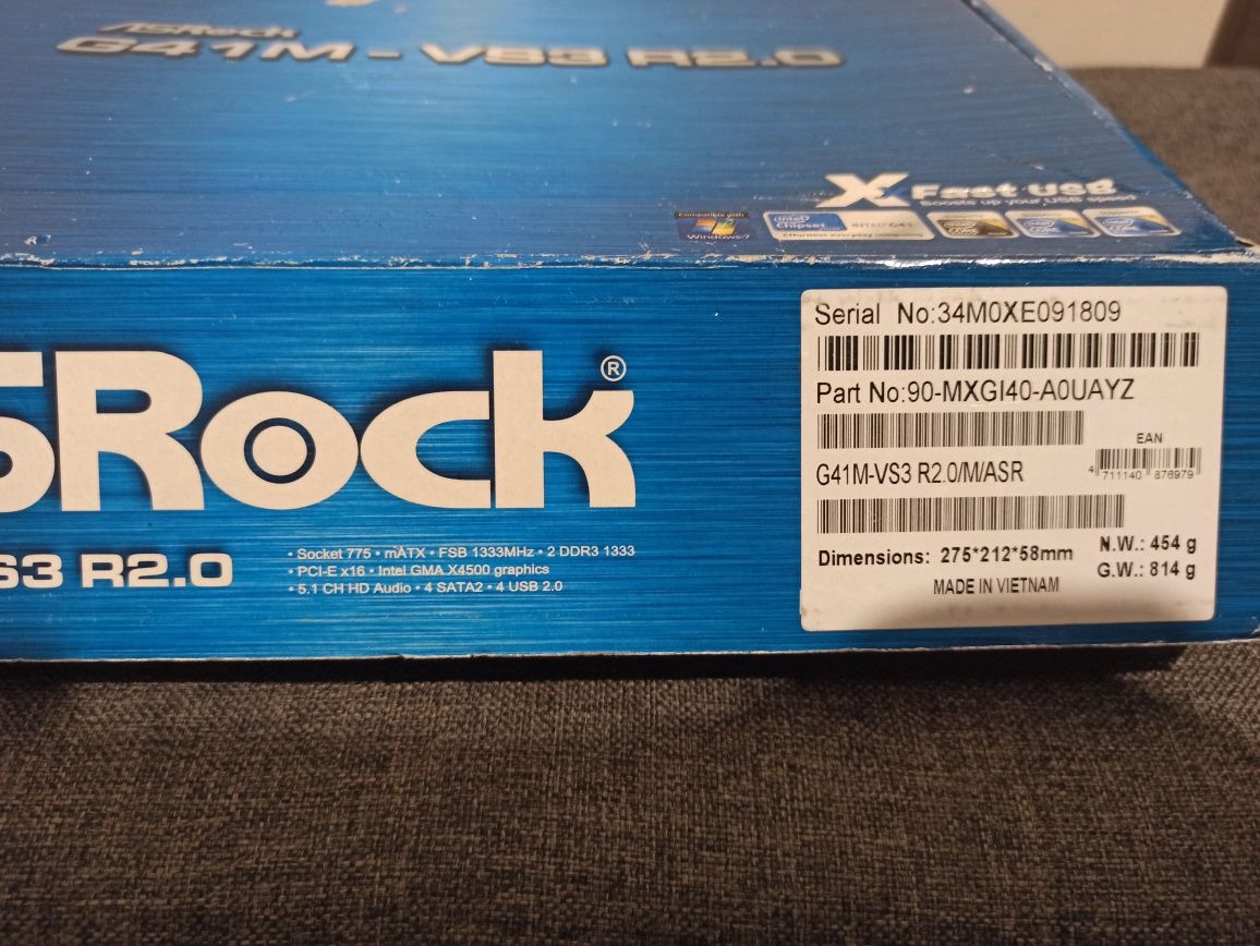 Płyta główna ASROCK G41M-VS3 R2.0 Intel G41 ICH7