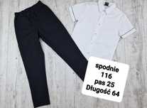 Spodnie 116  bawełniane eleganckie miękkie chłopięce