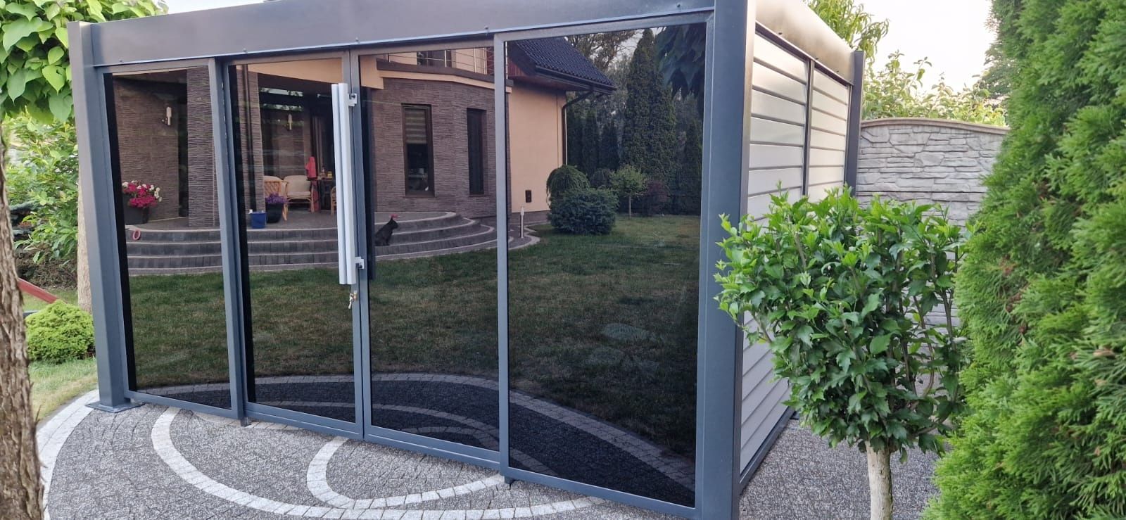 pergola carport altana wiata ogrod zaluzja system szklo szyba