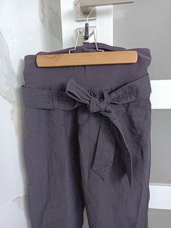 Spodnie ciążowe, lniane, chinosy  H&M