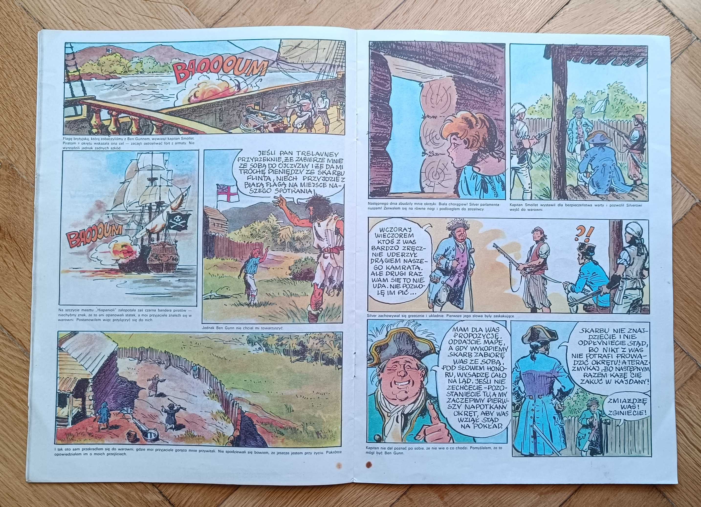 Komiks Wyspa skarbów na podstawie powieści Robert Louis Stevenson