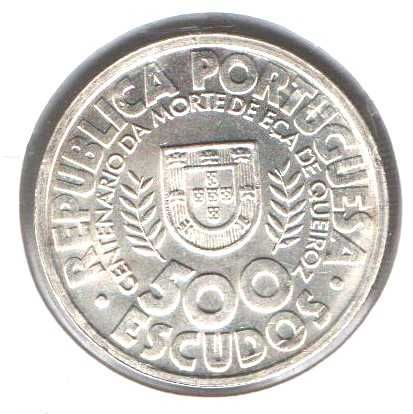 500 Escudos 2001 - Eça de Queiroz - soberba prata