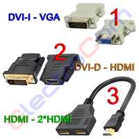 Відео адаптер, перехідник VGA, DVI, HDMI - різні