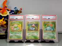 Classic trio japonskie w PSA 10 kolejne nr Venusaur, Ivysaur i Bulba!