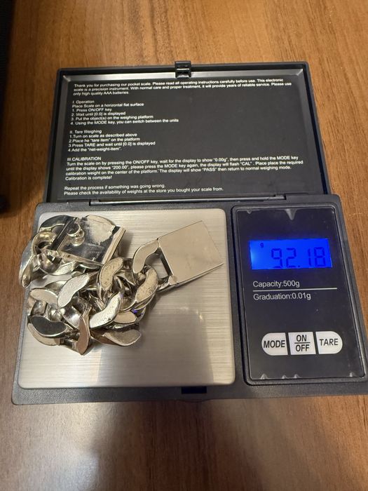 Bransoleta męska srebrna gruba 92g 23 cm srebro 925