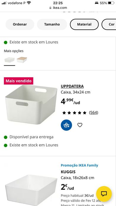 Caixa e Sapateiras IKEA