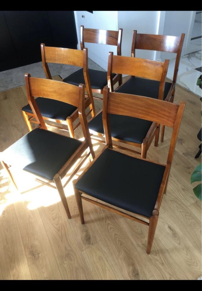 6 x krzesło mid century modern lite drewno