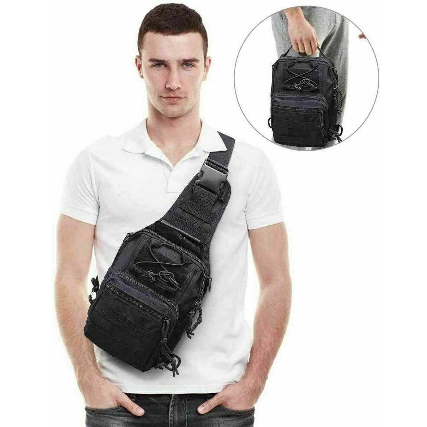 Мужская сумка/рюкзак/слинг водонепроницаемая и вместительная.