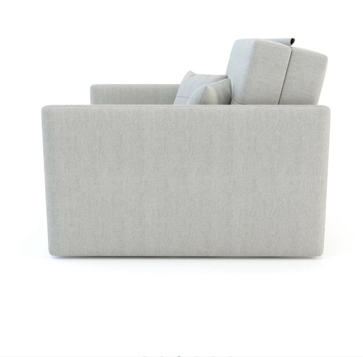 Jednoosobowa Sofa rozkladana łóżko amerykanka 93 cm szara LEO I
