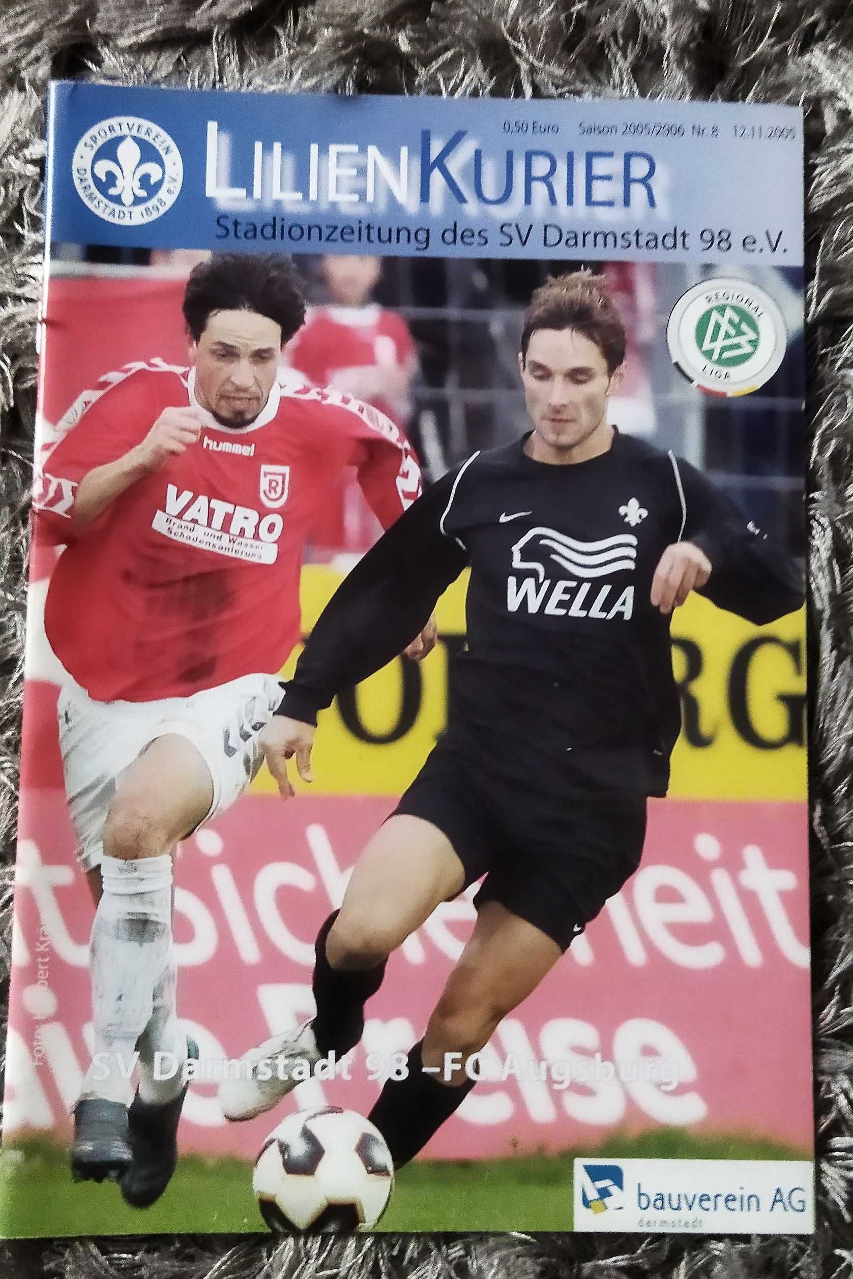 Program meczowy SV Darmstadt 98 FC Augsburg NIEMCY 2005 r.