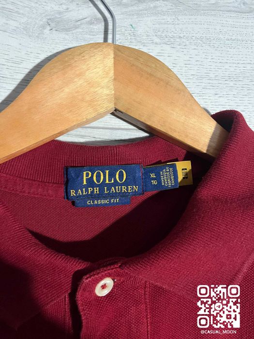 ТОП Якість! Вінтажне Поло Ralph Lauren CLASSIC FIT (бордовий)
