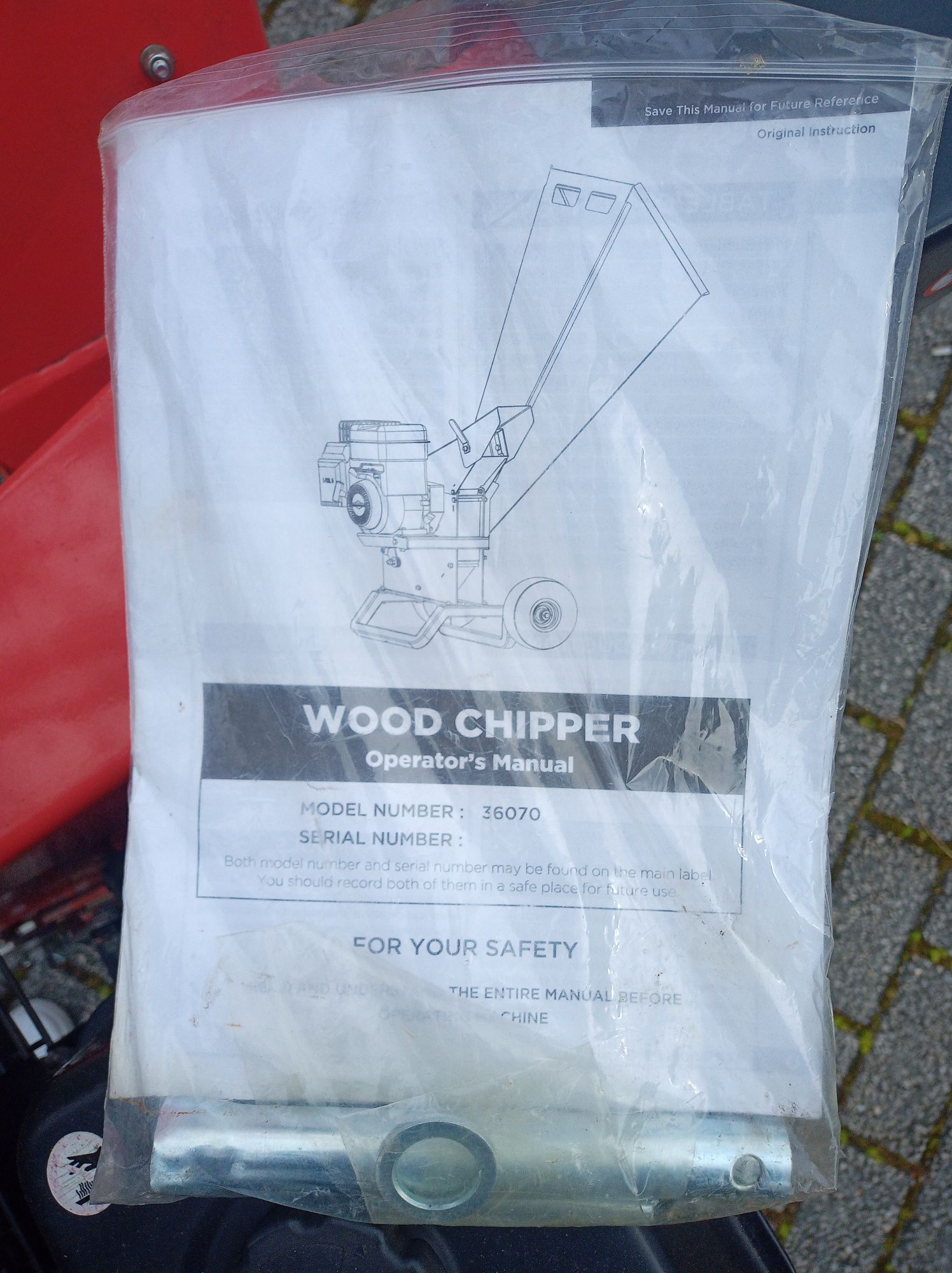 Ralador de madeira /wood chipper Honda com manual