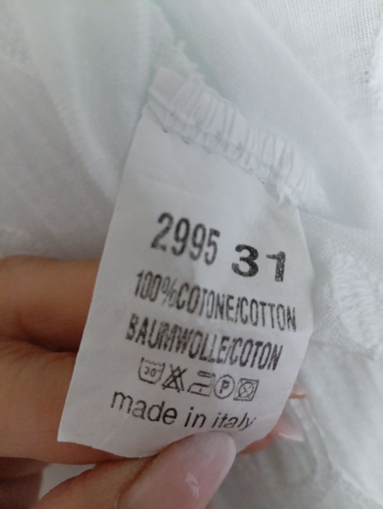 Bluzka boho biała