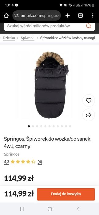 Śpiowerek dziecięcy do wózka