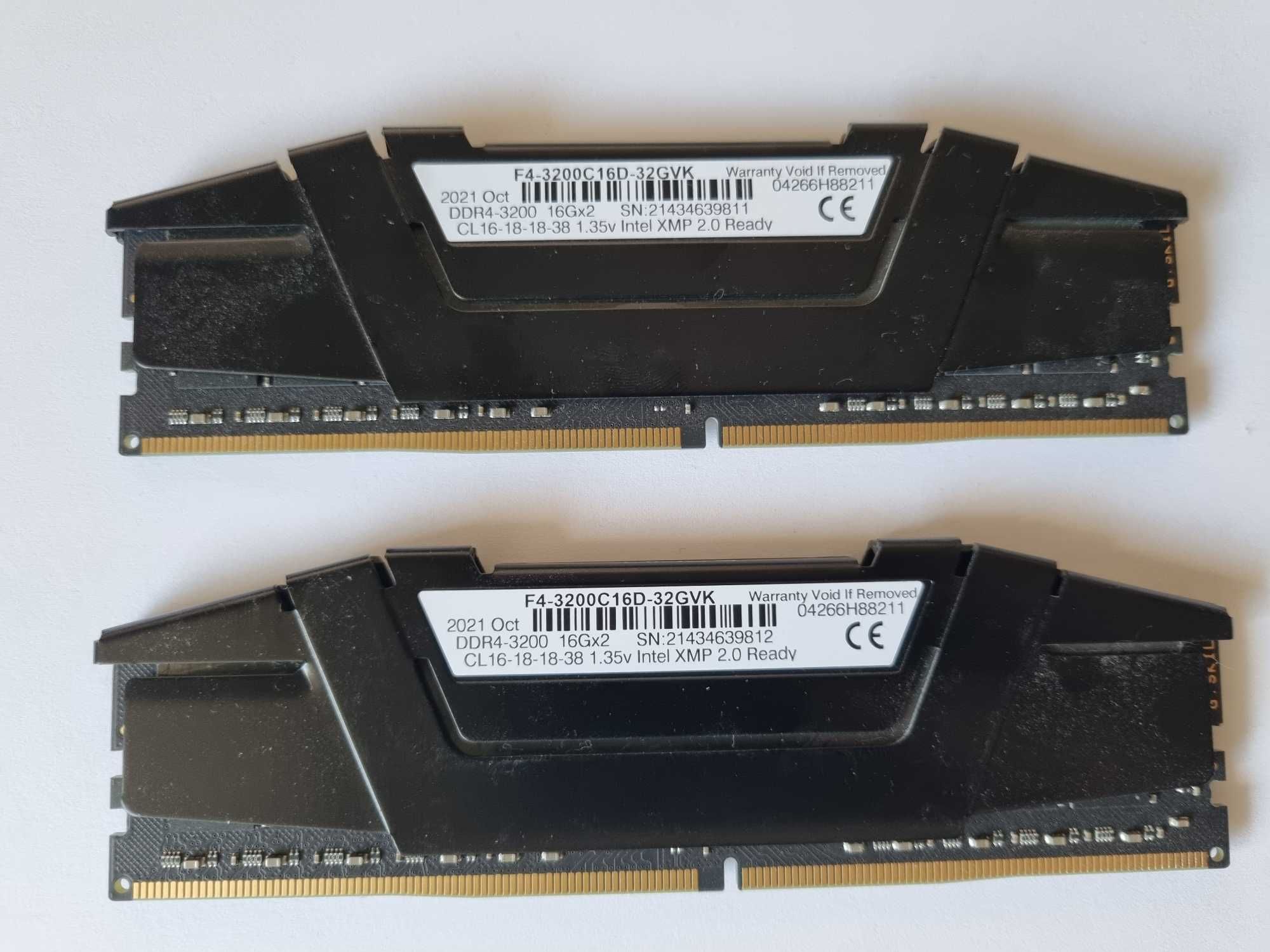 Pamięć RAM DDR4 G.Skill Ripjaws V 32GB, 2x16 GB, 3200 XMP CL16