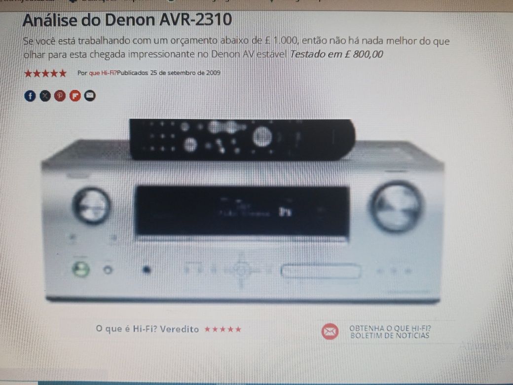 Amplificador Denon AVR 2310. HDMI