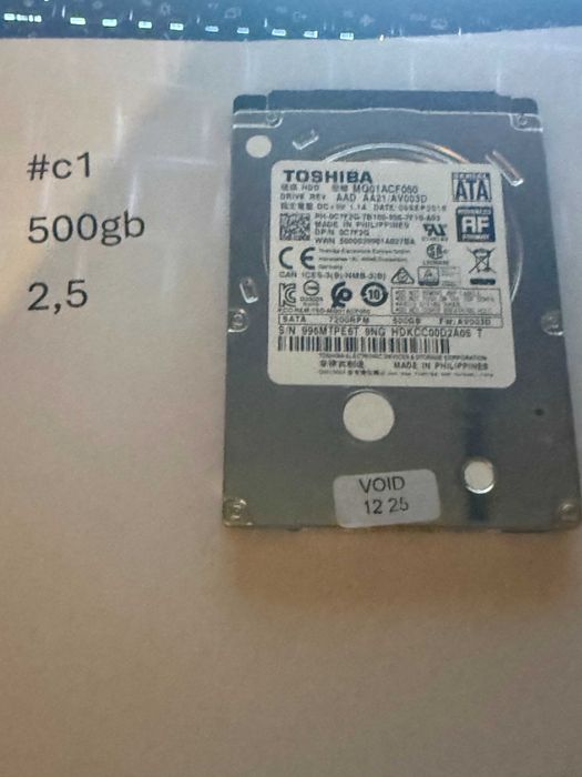 dysk twardy 500gb 2,5 sprawny #c1