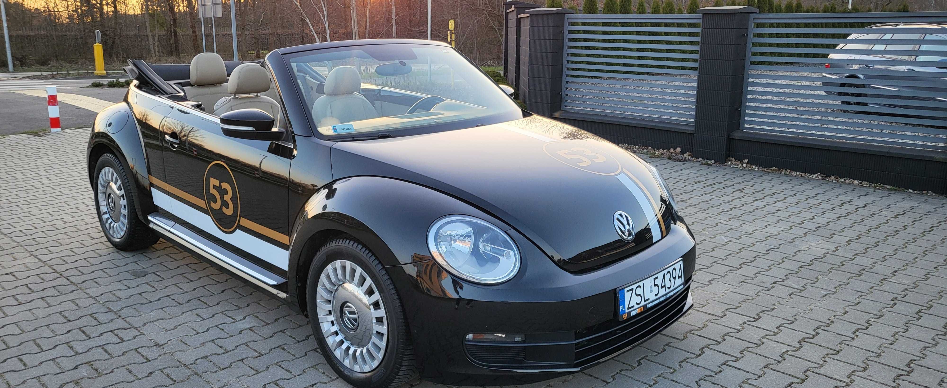 Vw Beetle 1.8 Turbo CABRIO, Automat! Jasna Skora, Jasny Dach,Nawigacja