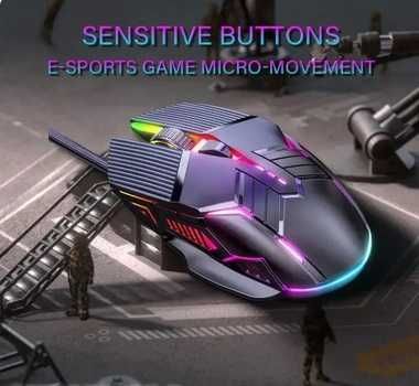 Przewodowa mysz myszka komputerowa gamingowa LED do gier