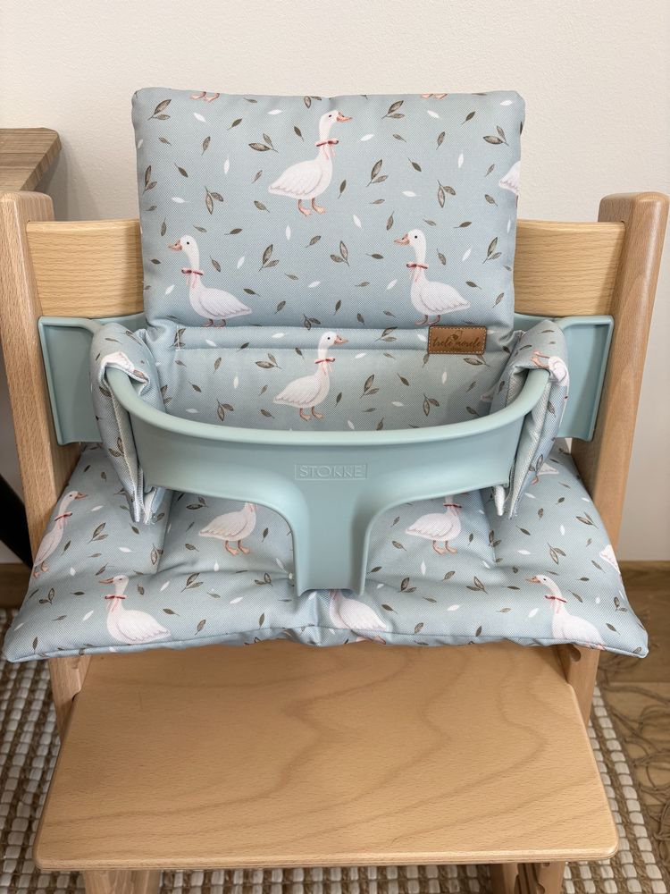 Wodoodporne poduszki do Stokke Tripp Trapp baby set gąski mięta