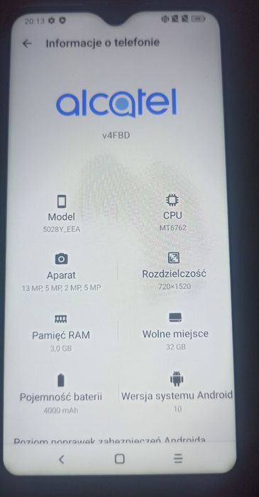 Telefon /Smartphone Alkatelel 3 RAM / 32 GB, granatowy, Android 10