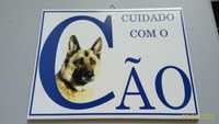 Cuidado Com o Cão Azulejo NOVO - 20 X 15 CM Sinal Placa de Aviso cães