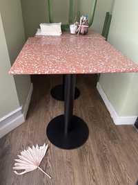 Stolik barowy/ogrodowy lastryko różowy 60x60 cm