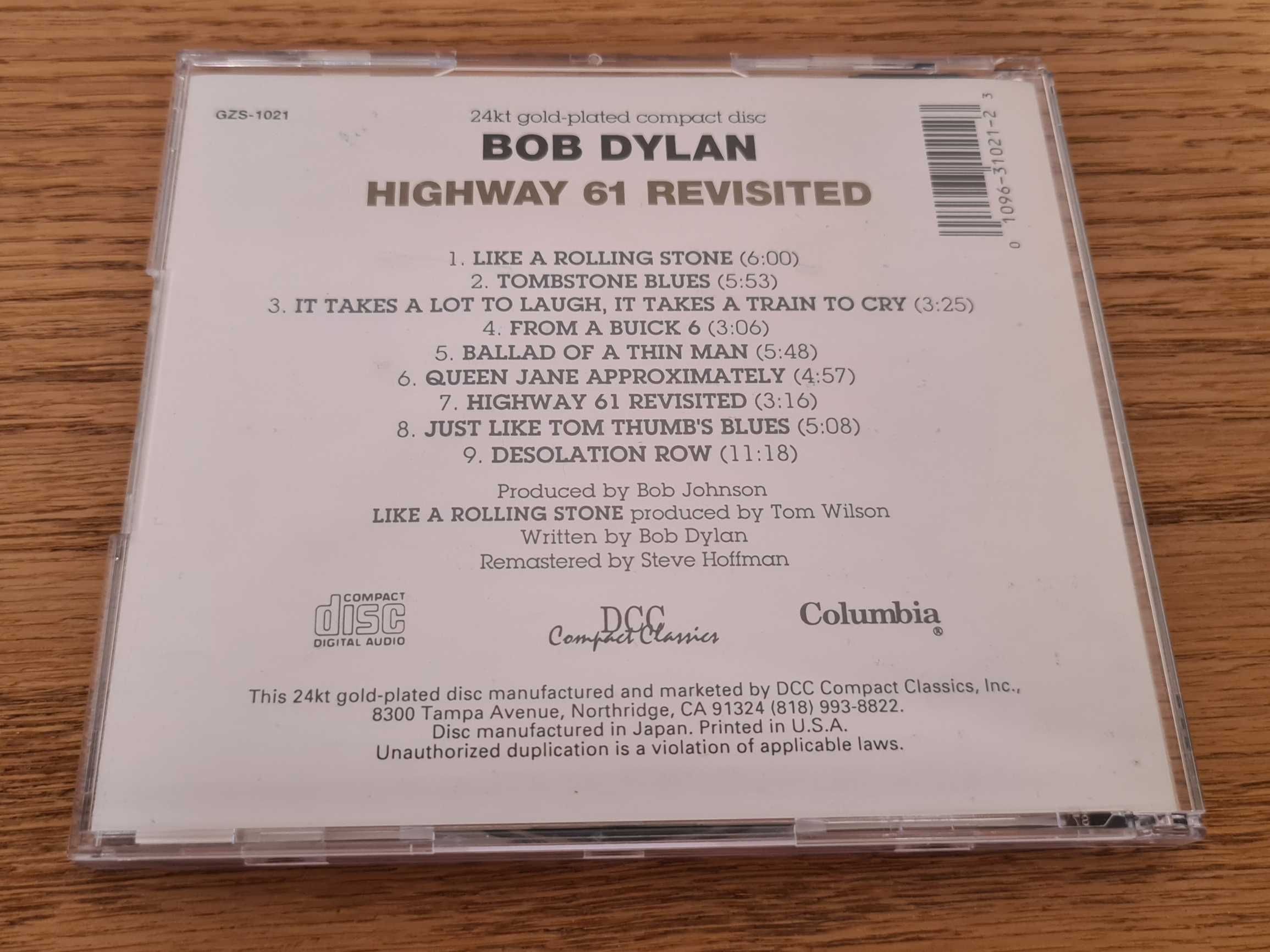 Bob Dylan - Highway 61 Revisited (CD) DCC 24KT Gold Limited UNIKAT NM-
