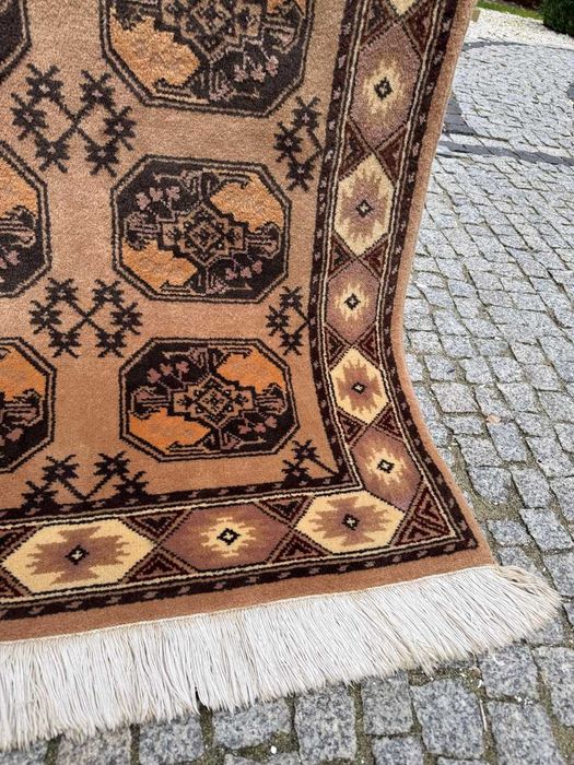 Dywan kaszmirowy r. tkany złoty Afgan Afganistan 210x120 gal.5tyś