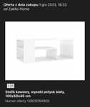Stolik Kawowy połysk biały