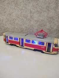 Іграшка трамвай інерційний для дітей, звук світло.
