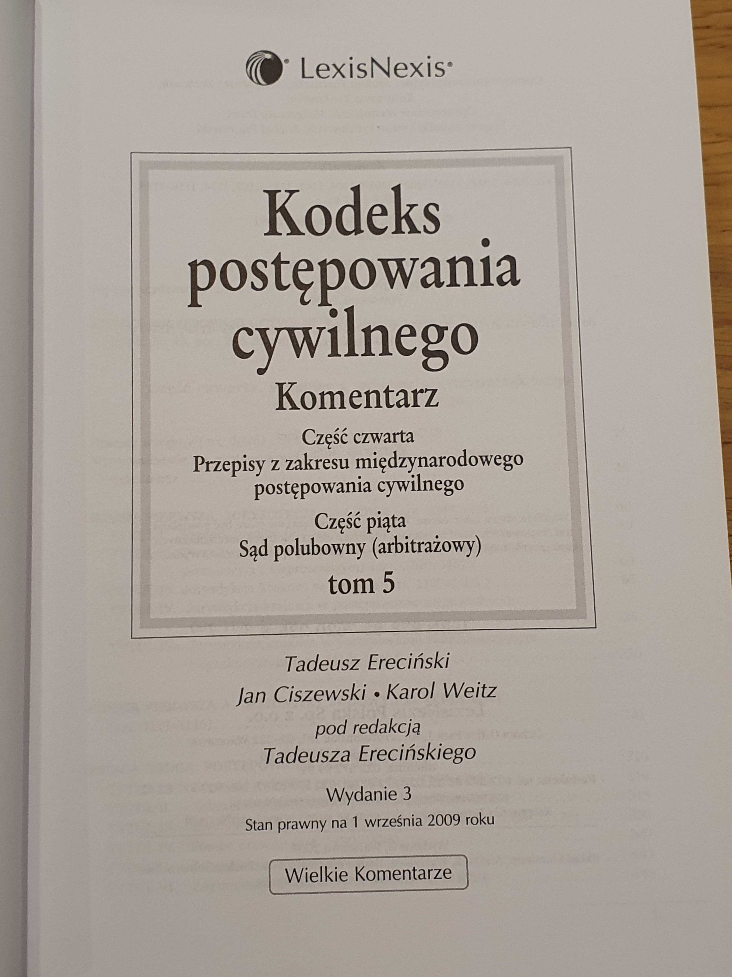 Kodeks postępowania cywilnego. Komentarz