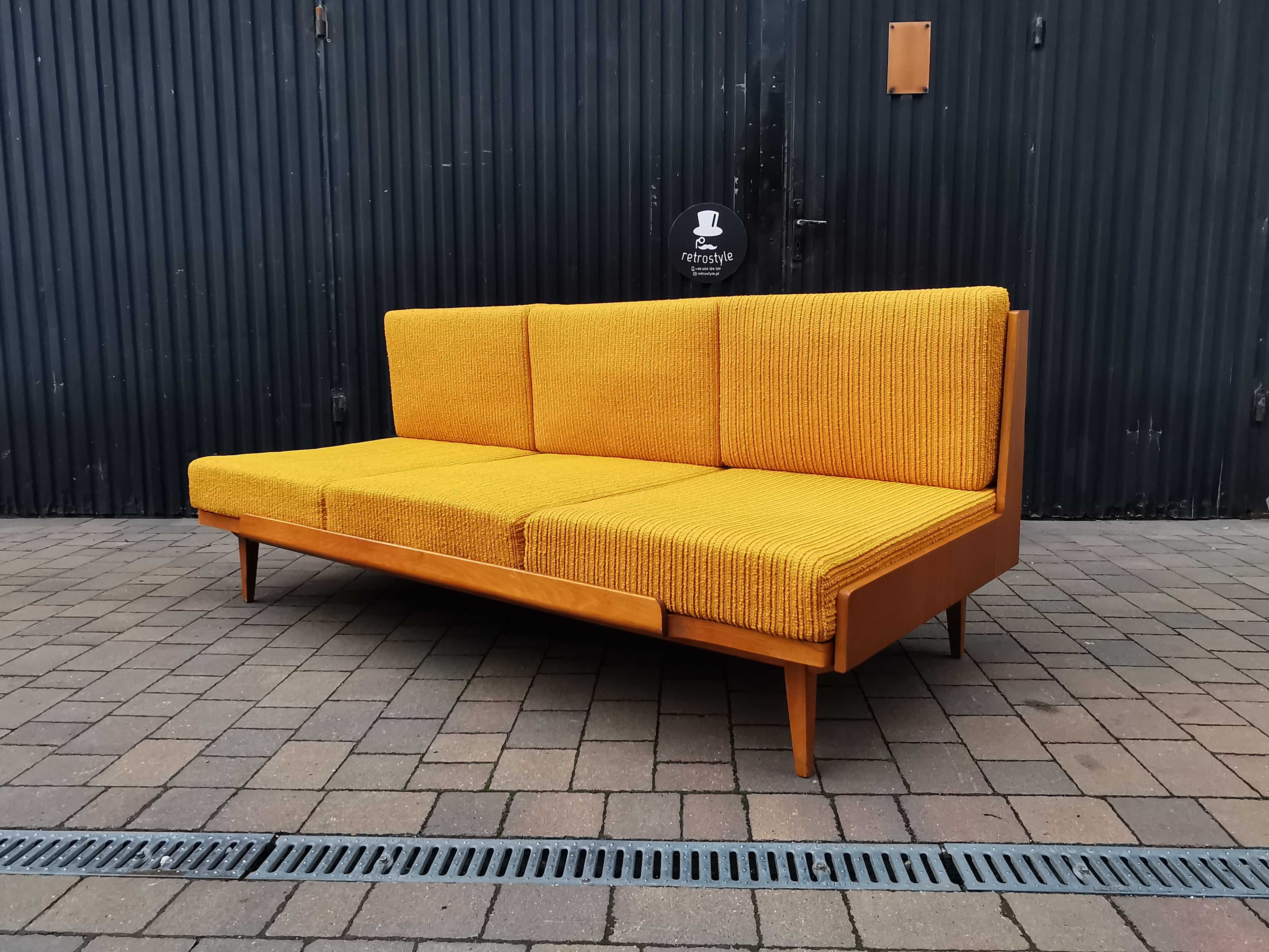 Sofa, kanapa rozsuwana JITONA, Czechosłowacja '60-'70 Design, PRL