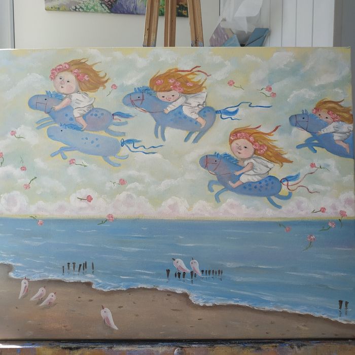 Картины маслом по мотивам Гапчинской Размер 40х50.