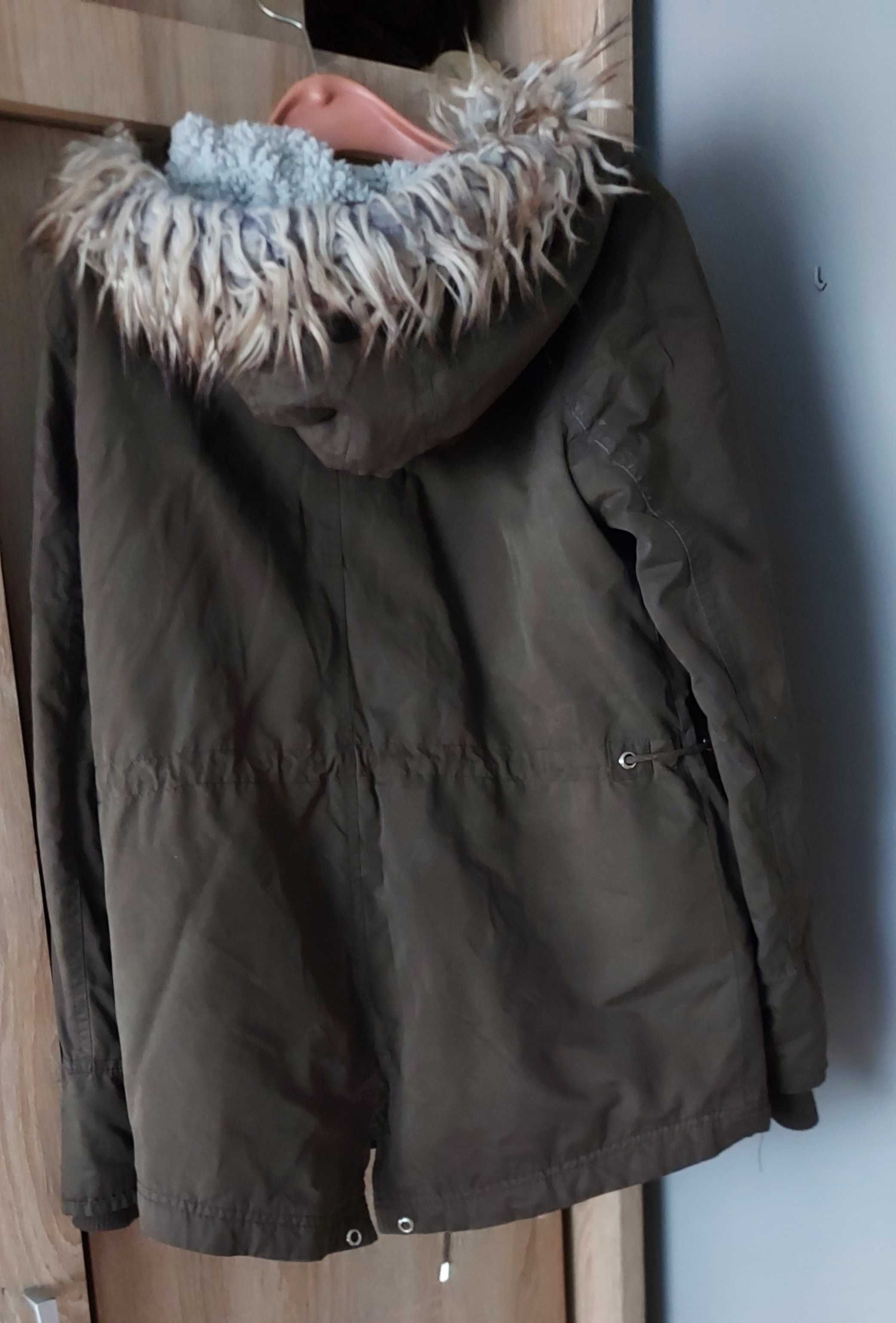 Parka zimowa kurtka damska z kapturem