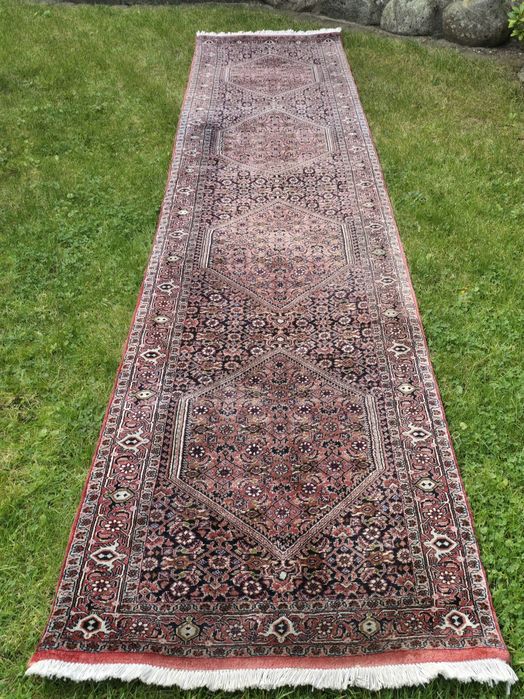 Kaszmirowy Bidjar z Iranu - Perski chodnik z czystej wełny 70 x 315 cm