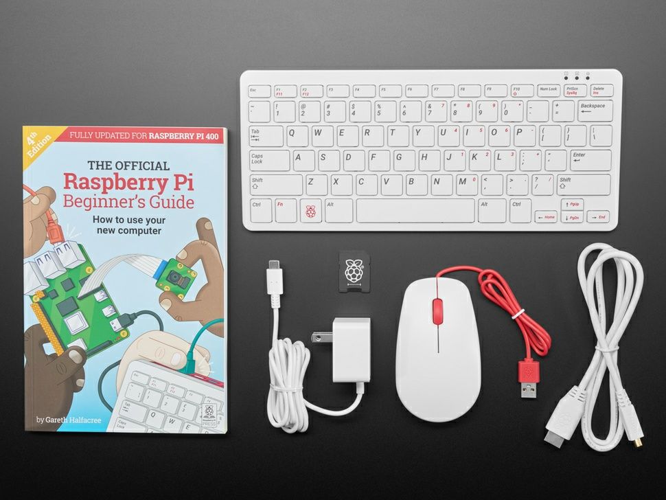 Kit Raspberry Pi 4 00 (4GB) c/ Livro de iniciação e teclado (PT)