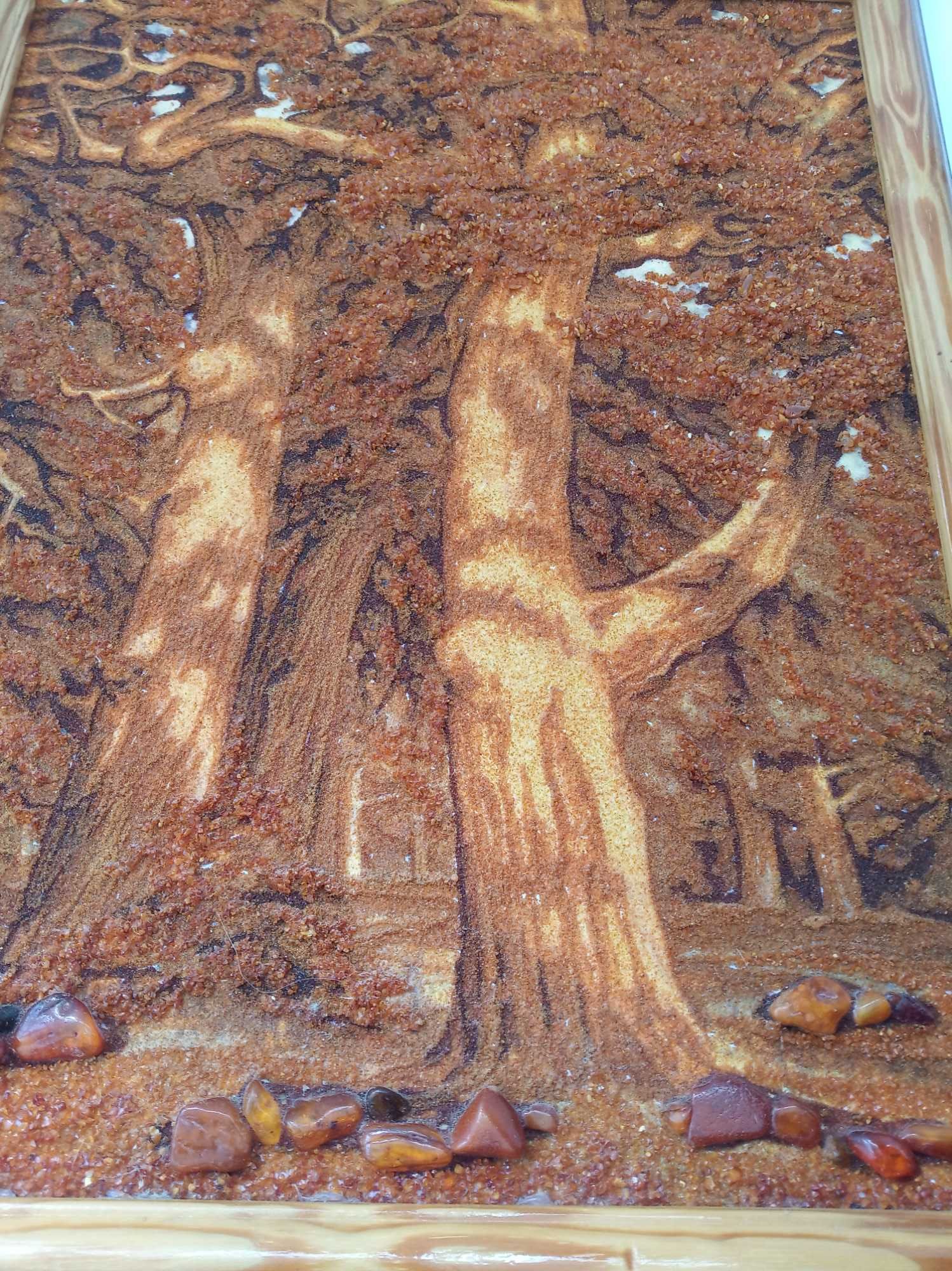 Бурштинова картина "Ліс"