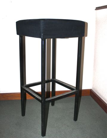Hoker metalowy, stalowy, kuty, krzesło barowe, stołek, czarny
