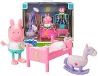 Zestaw sypialnia peppy "goodnight peppa" + figurki niespodzianki