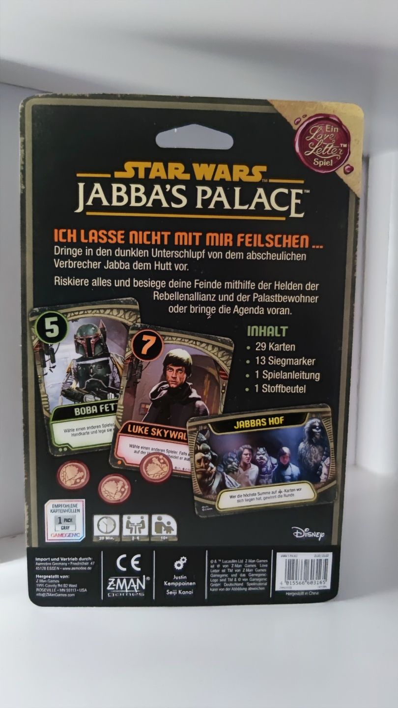 Karty star wars Pałac Jabby nowe gra karciana po niemiecku
