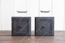 Дверка прочисна чавунна "Замкова" і "Модерн" фарбована. Сажечистка